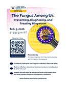 Ringworm webinar flyer to post in shelter includes QR code to register
