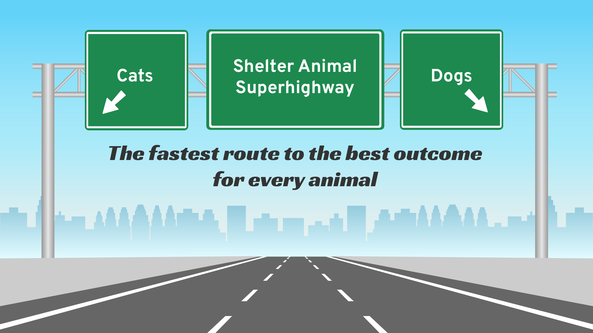 Shelter Animal Superhighway sign